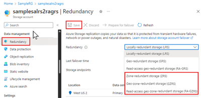 Screenshot showing how to change the zonal-replication option in portal.