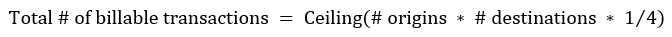 Total Billable Transactions Calculation
