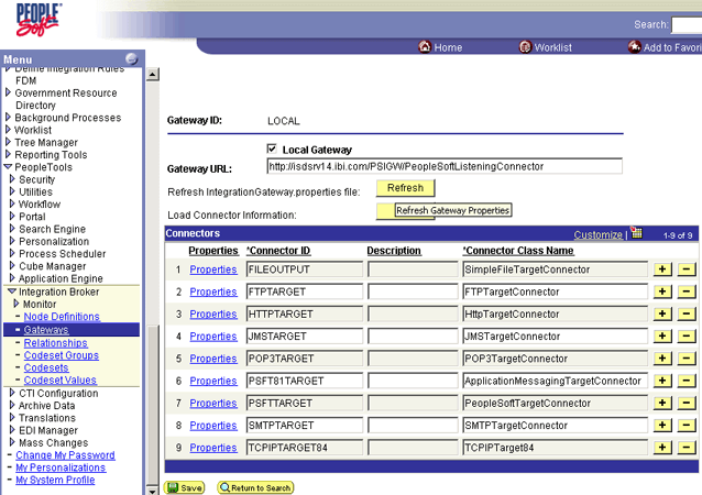 Image that shows where to find the Gateway URL field.