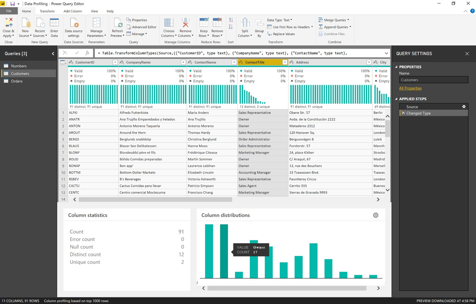 Dataprofileringsbilde