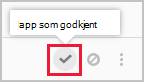 Skjermbilde av godkjenn app-ikonet.