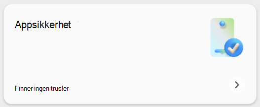 Skjermbilde som viser appsikkerhetsflisen.