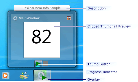 Taskbar Item Info Sample