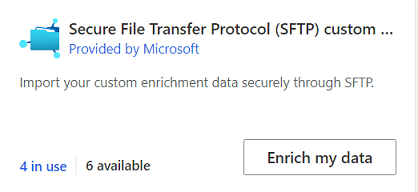 Flis for egendefinert SFTP-import.