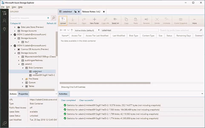 Azure Storage Explorer.