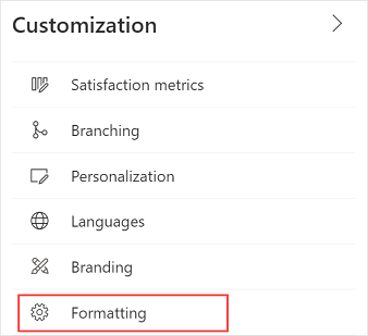 Menyelementet Formatering.