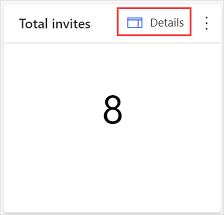 Skjermbilde av Detaljer-knappen på flisen Totalt antall invitasjoner.