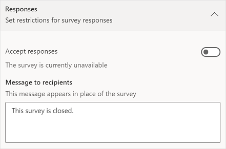 Innstillinger for lukket evaluering.