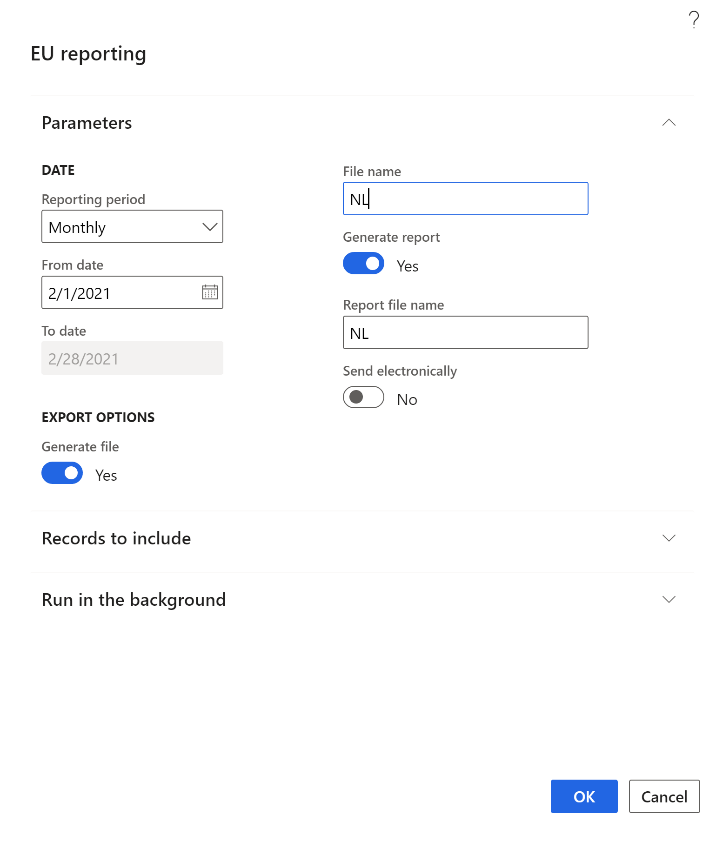 ESL-rapportdialogboks.