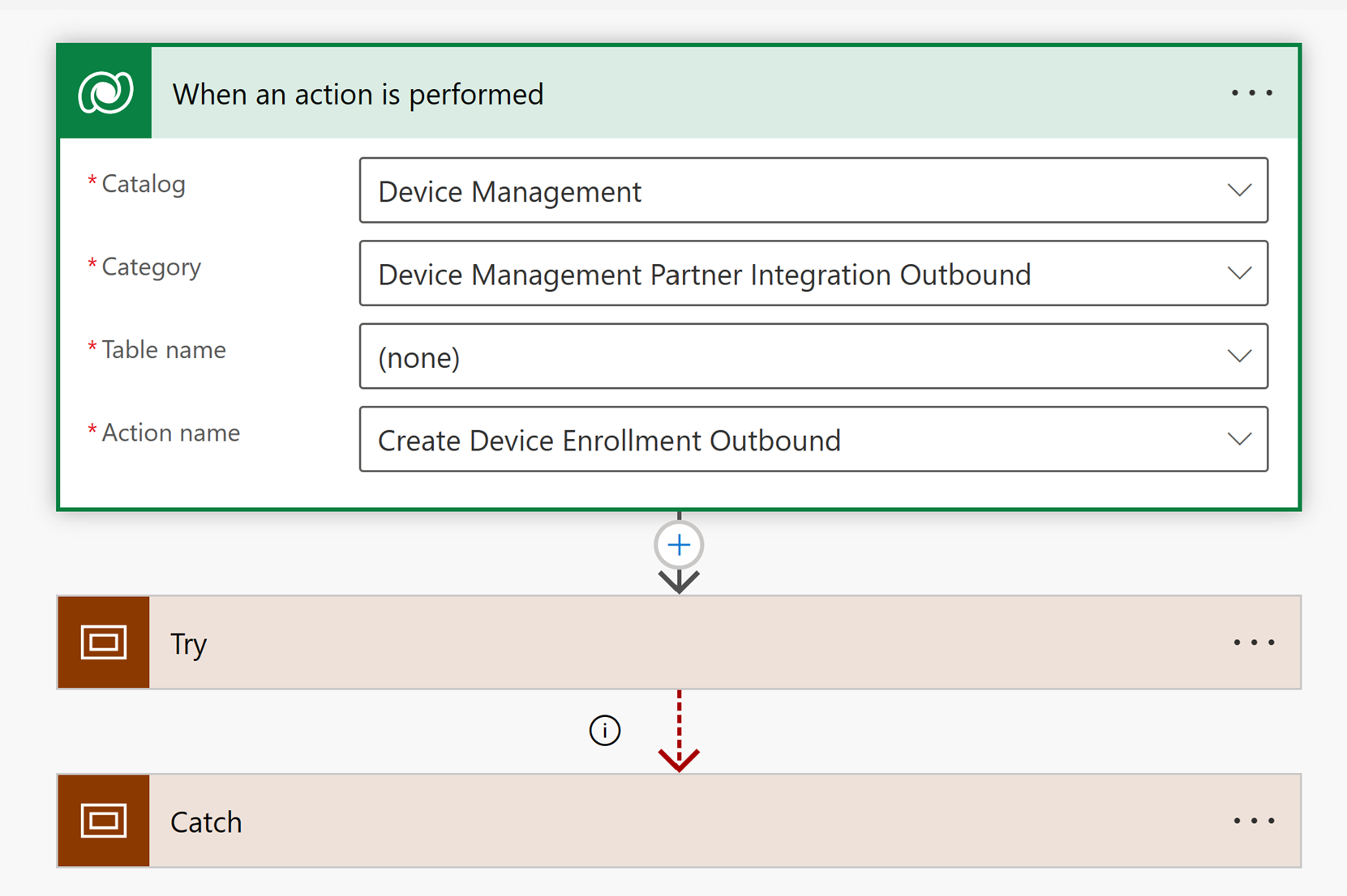 A screenshot showing the custom API filtering.