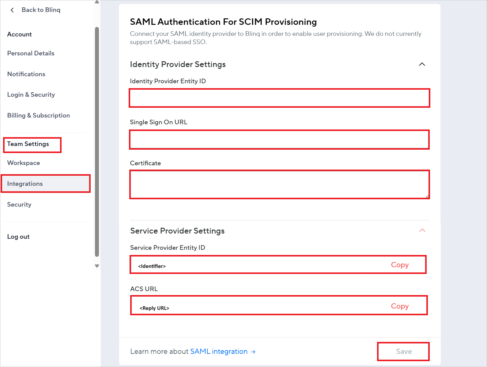 Screenshot shows the Configuration.