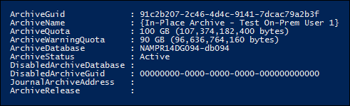 Cloud-based mail user properties after the cloud-based archive is provisioned.