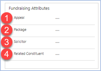 Work with the Fundraising Attributes fields.