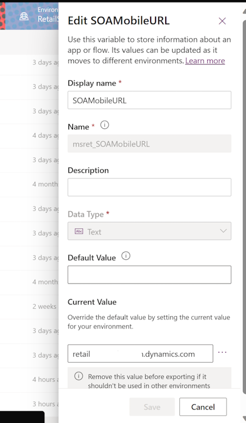 The image shows how to copy and set up the URL for Store operations Teams. 