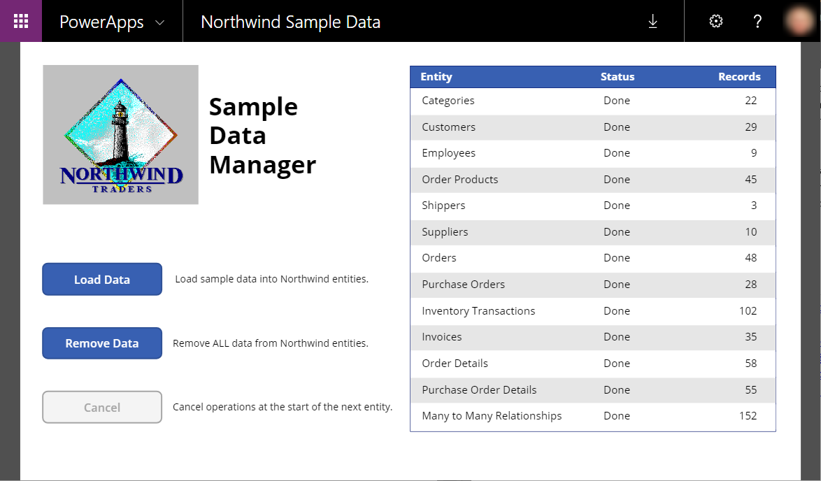 Eksempeldatabehandling etter at data er lastet inn.