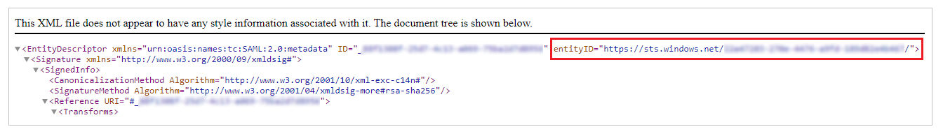 Enhets-ID for metadata for federering.