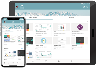 Power BI-mobilapp på iPhone eller iPad