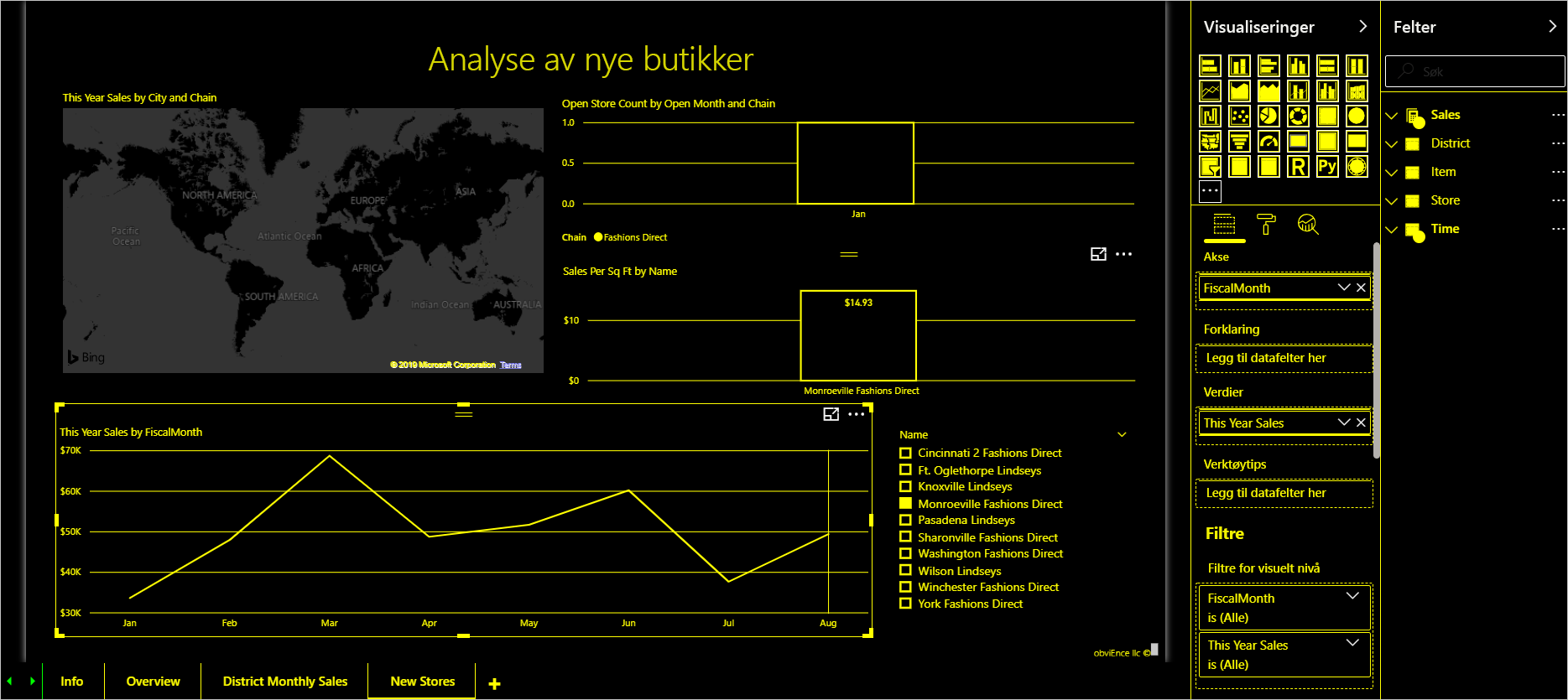 Skjermbilde som viser en rapport i windows-innstillinger med høy kontrast.