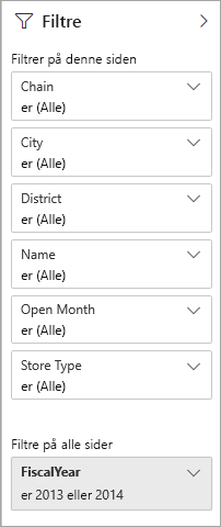 Screenshot of a visual, highlighting the options for filters in Reading view.