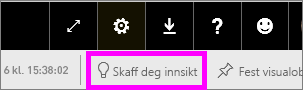 Skjermbilde som uthever Hent innsikt-knappen.