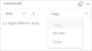 Skjermbilde som viser relativ tid brukt på en slicer.