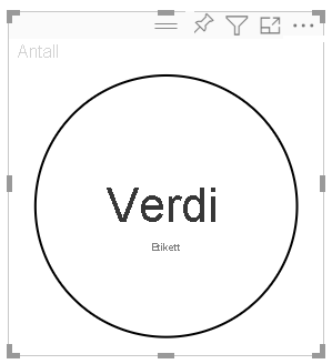 Skjermbilde av sirkelkortvisualobjektet formet som en sirkel.