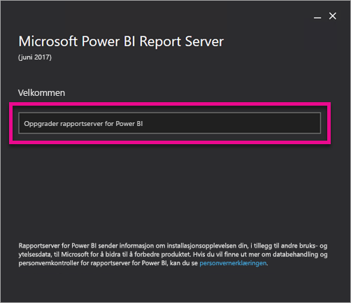 Oppgrader rapportserver for Power BI