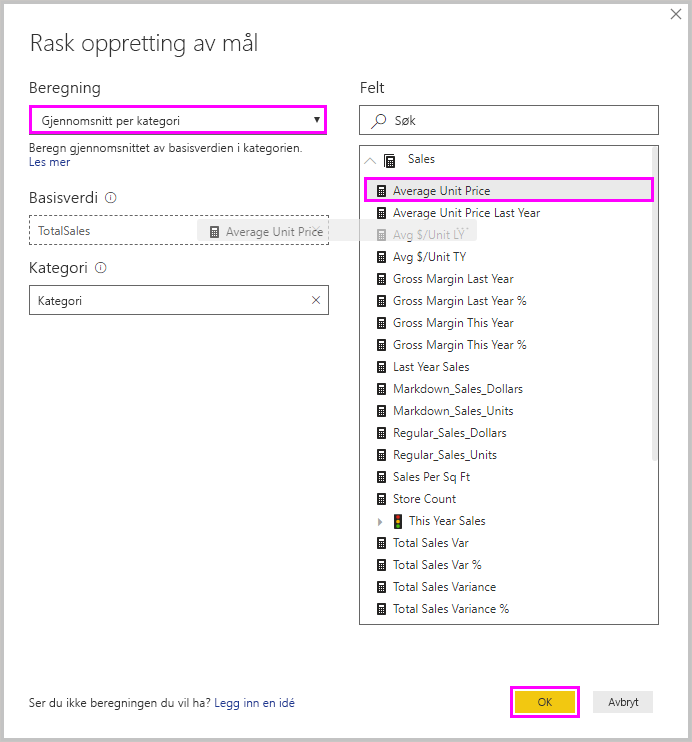 Skjermbilde av Power BI Desktop som viser filtre-alternativet i Felter-ruten.