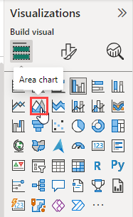 Skjermbilde som viser Områdediagram-knappen.