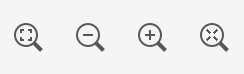 The zoom controls in the bottom toolbar