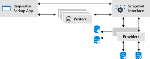 Diagram showing how VSS provides coordination between these parties.