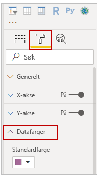 Bilde av alternativer for visualiseringsformat for standardfarge.