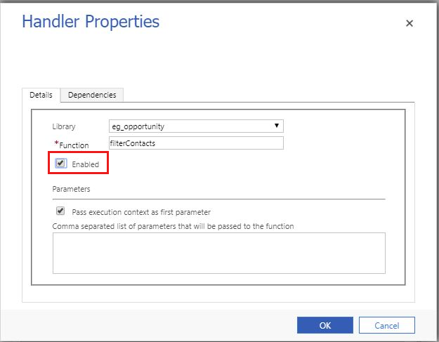 Clear the Enabled option in the Handler properties dialog.