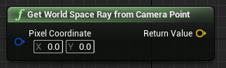 Blueprint of the Get World Space Ray from Camera Point