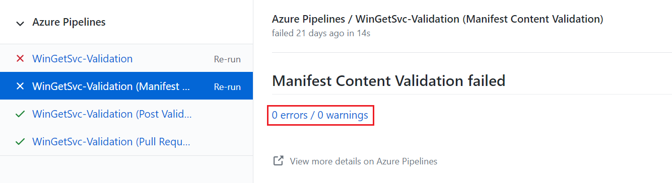 Screenshot of the Azure Pipelines page.