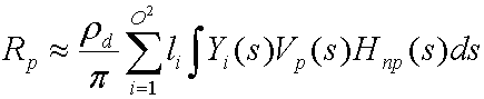 equation of the exit radiance after substituting l(s) and distributing