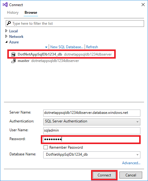 Databaseverbinding vanuit Visual Studio configureren