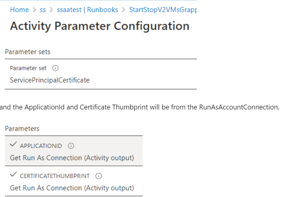 Schermopname van parametersets.