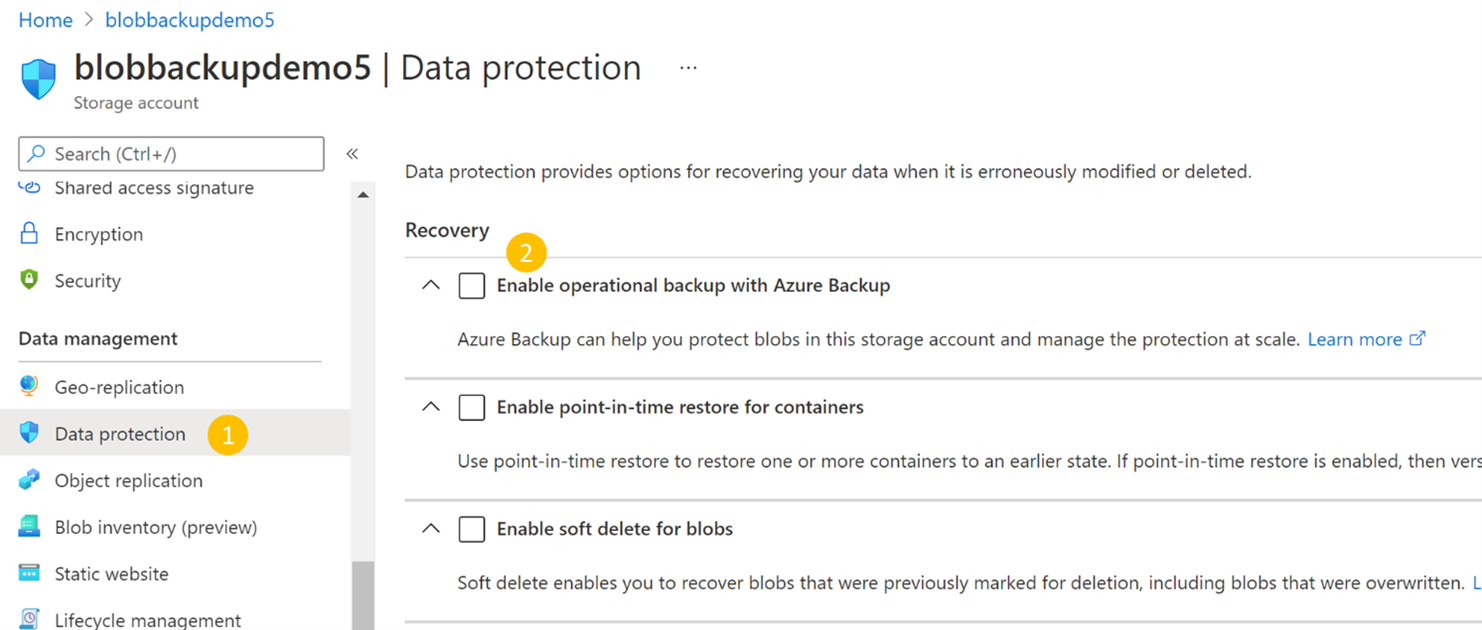 Operationele back-up met Behulp van Azure Backup