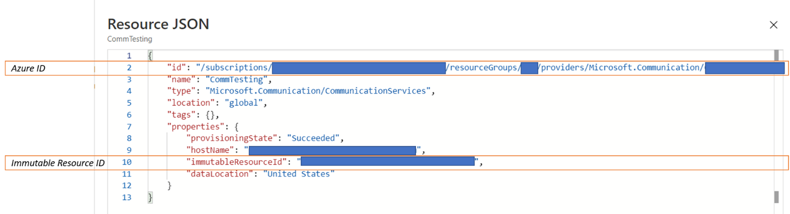 Schermopname van het selecteren van de JSON-eigenschappen.