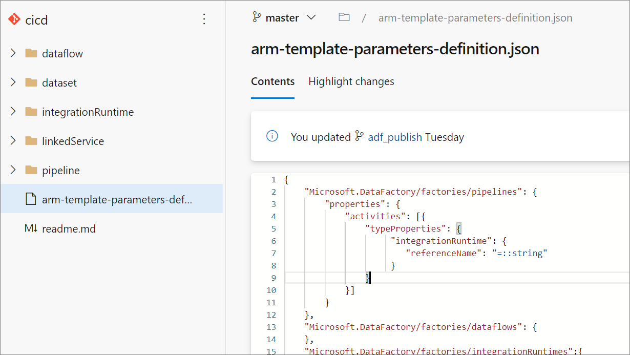 Bestand met aangepaste parameters