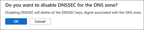 Schermopname van de DNSSEC-status.