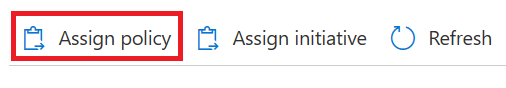 Schermopname van het selecteren van de knop Beleid toewijzen op de pagina Toewijzingen.