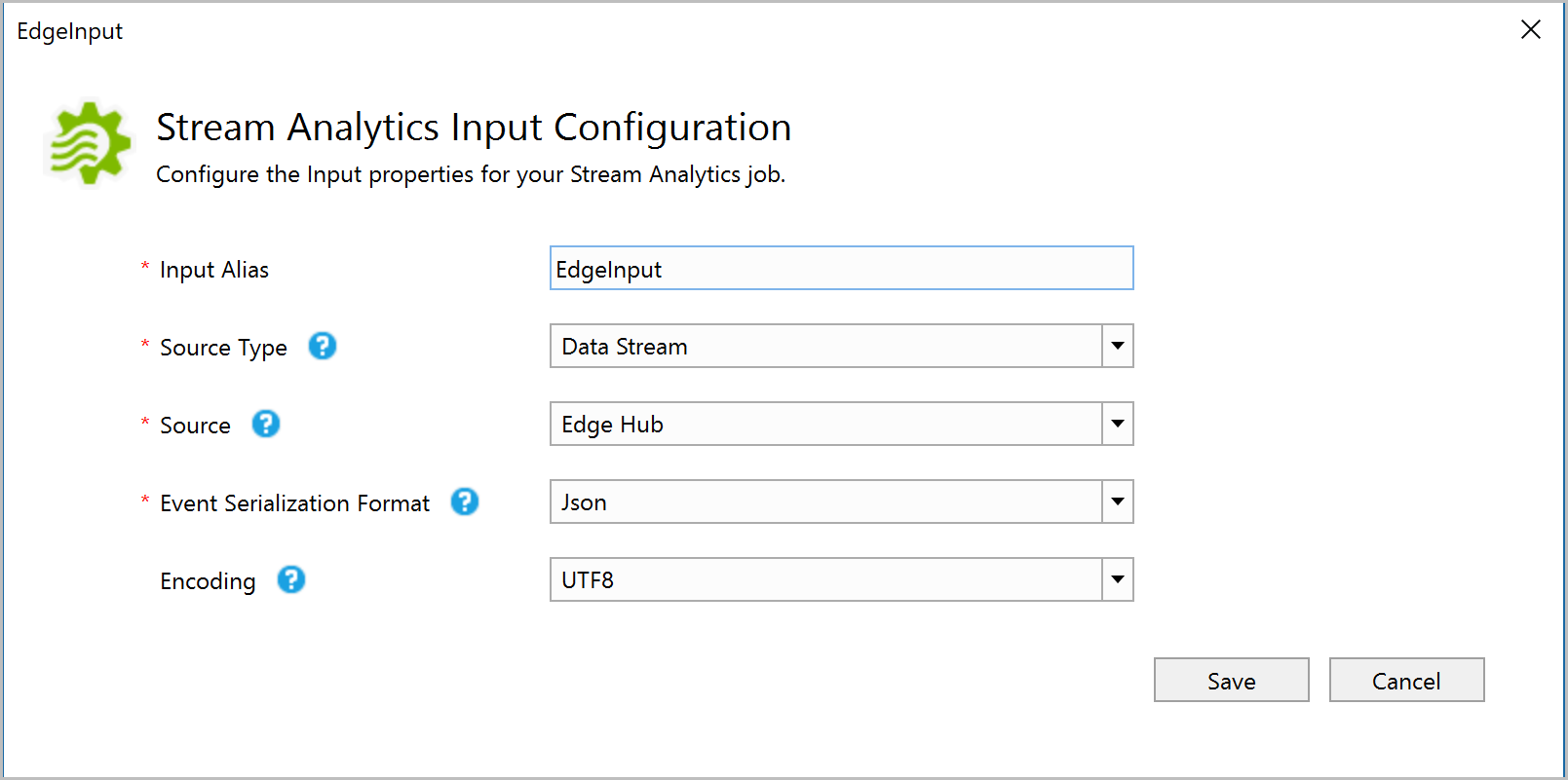 Configuratie van stream analytics-taakinvoer