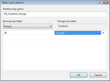 Specifying table relationships