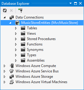 Connecting to MvcMusicStore.mdf
