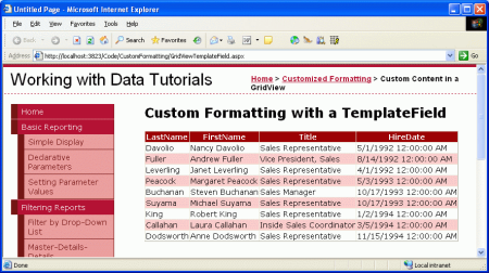 Both the FirstName and LastName Values are Shown in a Single Column