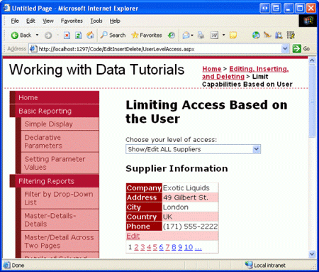 All of the Suppliers Information Can Be Viewed and Edited