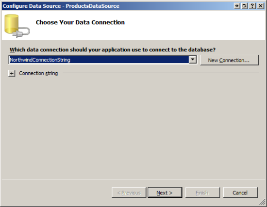 Configure the SqlDataSource to Use the Northwind Database