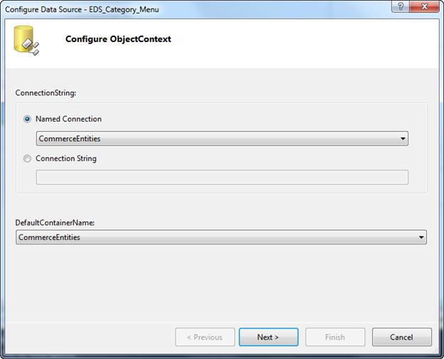 Screenshot that shows where to click Configure Data Source.